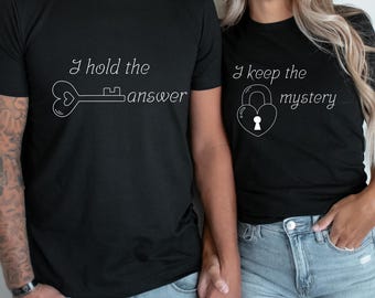 Ich halte das Antwort-Shirt, sein und ihr Valentinstag-Sweatshirt, ich halte das Geheimnis, Paar-Mann- und Frau-Geschenk, Paar-Geschenk-Sweatshirt