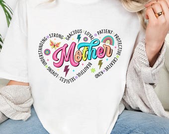 Comfort Colors® レトロママシャツ、母の日ギフト、娘からのギフト、彼女への誕生日プレゼント用のママTシャツ、ベビーシャワーギフト