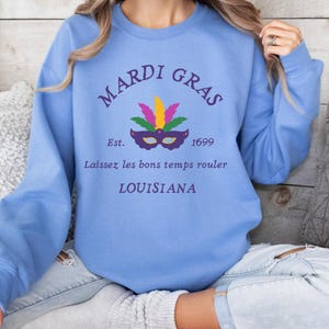 Mardi Gras Sweatshirt, Mardi Gras Shirt, Mardi Gras Festival Shirt, Fat Tuesday Shirt, Louisiana Mardi Gras, Louisiana Sweatshirt