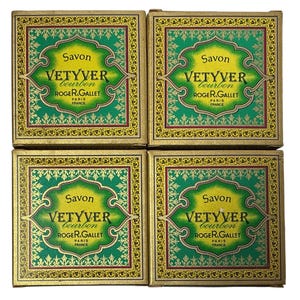 Roger & Gallet Savon Vetyver Bourbon Vintage Scented Hand Soap New in Box RARE