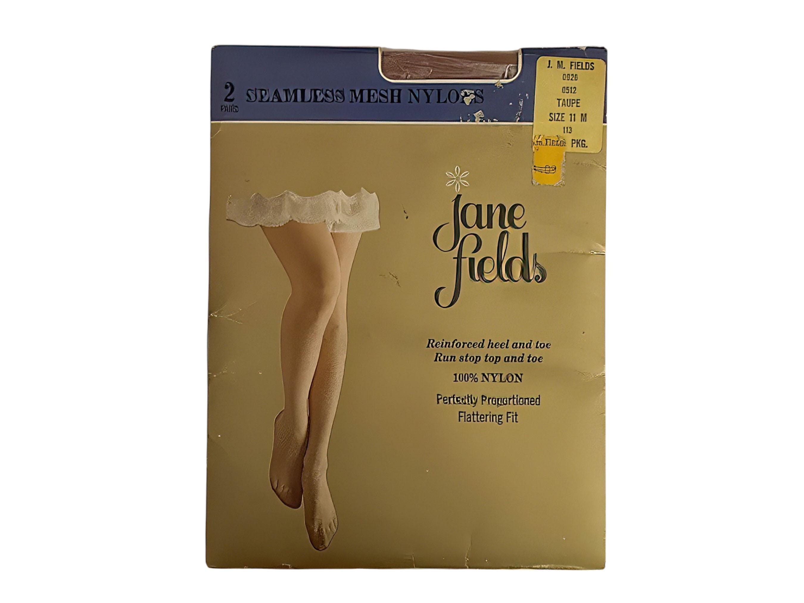 Bas Nylon à Coutures VD - 11 Deniers Beige - Taille 4 - Style Jarretière Fully Fashioned - Fabriqué En France