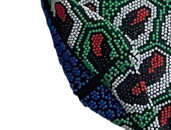 1970s Beaded Peacock Handbag: Vintage Floral Purs… - image 4