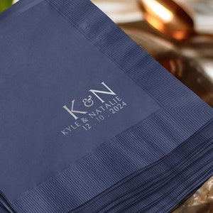 Custom Wedding Party Napkins, Cocktail Napkins, Wedding Napkins, Personalized Wedding, Wedding Décor, Stylish Cocktail Napkins