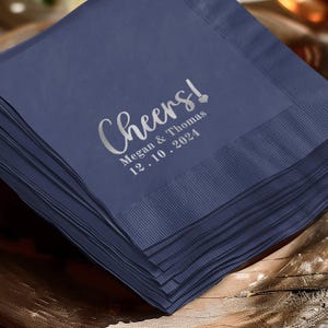 Custom Wedding Napkins, Personalized Wedding Cocktail Napkins, Custom Initials Napkins for Wedding Party, Stylish Wedding Décor