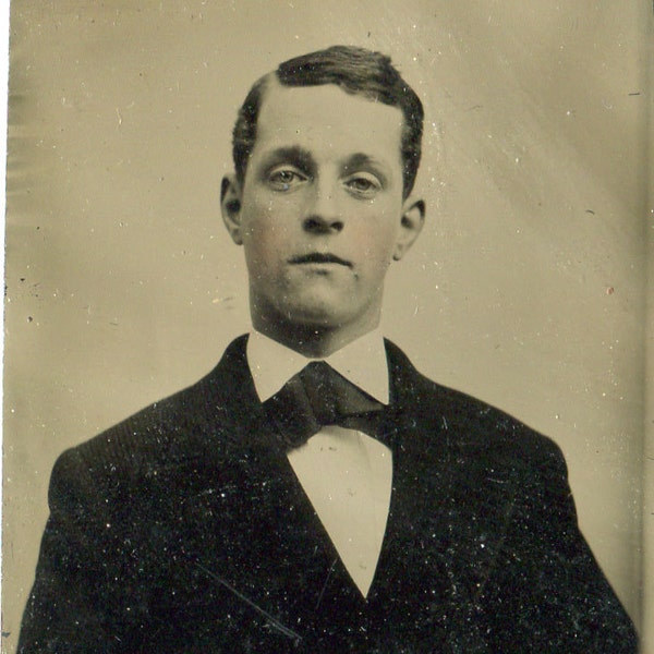 SALE Vintage Tintype Photograph Handsome Guy