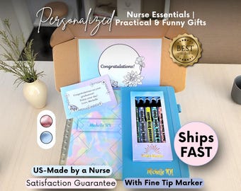 Caja de regalo personalizada para enfermeras: paquete de autocuidado para enfermeras registradas y auxiliares de enfermería, cesta de regalo para graduación de enfermería, set de agradecimiento, kit de agradecimiento para enfermeras.