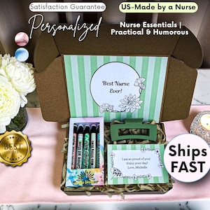 Personalized Nurse Gift Box,New Nurse Care Package,RN nurse gift basket,nurse appreciation,nurse thank you gift set,self care kit CNA gift