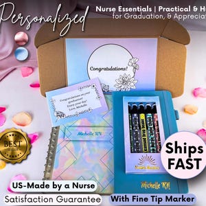 Personalized Nurse Gift Box,Nurse Care Package,RN nurse graduation gift basket,nurse appreciation,nurse thank you gift set,self care kit CNA