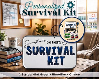 Kit de survie drôle Oh Shift pour infirmier - Nouveau kit de survie pour infirmier, cadeau de remerciement pour infirmier - Boîte à collation pour infirmier avec articles essentiels Shift
