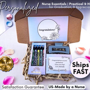 Personalized Nurse Graduation Gift Set,Nurse Care Package,RN nurse week gift basket,nurse appreciation,nurse thank you gift box,selfcare CNA