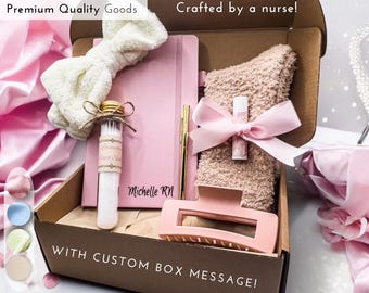 Kit de supervivencia para enfermeras viajeras: caja de regalo de autocuidado para enfermeras en movimiento, artículos esenciales para el turno de noche, artículos imprescindibles para viajes de enfermeras, regalo de agradecimiento para enfermeras.