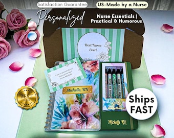 Coffret cadeau personnalisé pour infirmière, trousse de soins infirmiers, nouveau panier-cadeau pour infirmière infirmière autorisée, appréciation d'une infirmière, ensemble cadeau de remerciement pour infirmière, kit de soins personnels, cadeau de l'AIIC