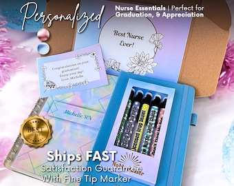 Set de regalo personalizado para enfermeras, paquete de cuidados para enfermeras, cesta de regalo para la semana de la enfermera, agradecimiento a la enfermera, caja de regalo de agradecimiento para enfermeras, autocuidado para nuevas enfermeras CNA