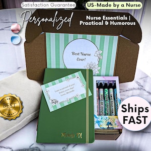 Personalized Nurse Gift Box,Nurse Care Package, RN nurse gift basket, new nurse appreciation,nurse thank you gift set,self care kit CNA