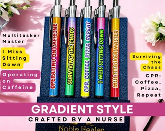 XIHIRCD Penna Infermiera Colorata - 10pz Accessori Divertenti per Lavoro Infermieristico, Studenti - Essenziali Carine per Scuola e Settimana Infermiera