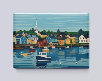 South End Portsmouth Magnet – Portsmouth, New Hampshire – 3.5x2.5” Iconic Coastal Art