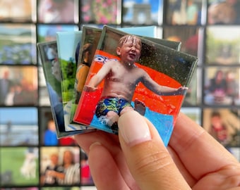 Custom Photo Magnets – 2"x2" Square Magnets - Fridge Magnet - Personalized Magnet - Gift For Mom - Family - Vacation - Picture Magnet