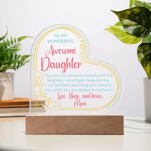 Acrylic Heart Plaque - Wonderful Daughter - Keepsake
