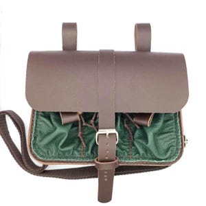 LARP Satchel with Dice Bag Pockets in a Medieval Theme