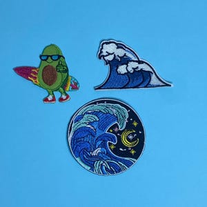 Ocean and Surfing Themed Patches for Bags, Hats, Jackets & More | Custom Iron-On Patches