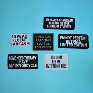 Witty Quote Patches for Bags, Hats, Jackets & More | Custom Iron-On Patches