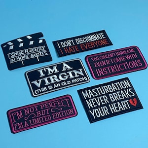 Witty Quote Patches for Bags, Hats, Jackets & More | Custom Iron-On Patches