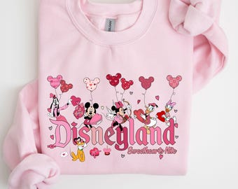 Disneyland Valentine's Day Sweatshirt: Mickey and Friends Hoodie