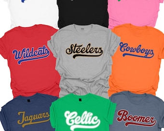 Personalized Mascot T-Shirt Custom School Spirit Wear Team Shirt Football Tee