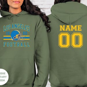 Custom Football Team Sweatshirt, Personalized Football Sweatshirt with Name & Number, School Spirit Hoodie, Game Day Shirt