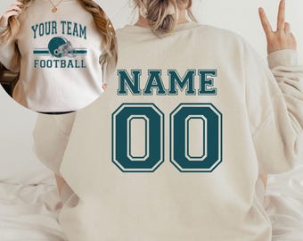 Personalized Football Team Sweatshirt: School Spirit Game Day Hoodie
