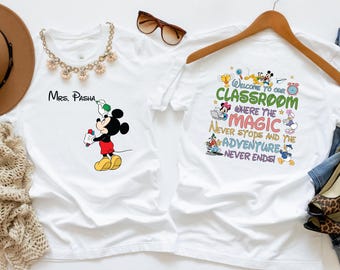 Personalized Disney Teacher Shirt, Making Magic Tee, Back to School