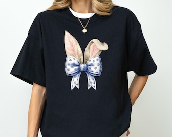 Coquette Bunny Ears T-Shirt: Easter Bow Tee