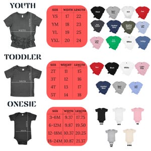 a poster showing the sizes of a baby bodysuit