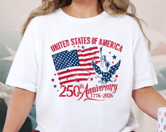 USA 250th Anniversary Shirt - 1776-2026 America Independence Day Tee - Patriotic Eagle