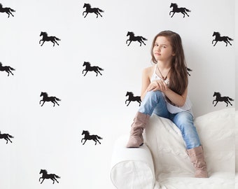 Horse Wall Decals, Equine Wall Stickers, Equestrian Horse Decals, Vinyl Decal, Girls Decor