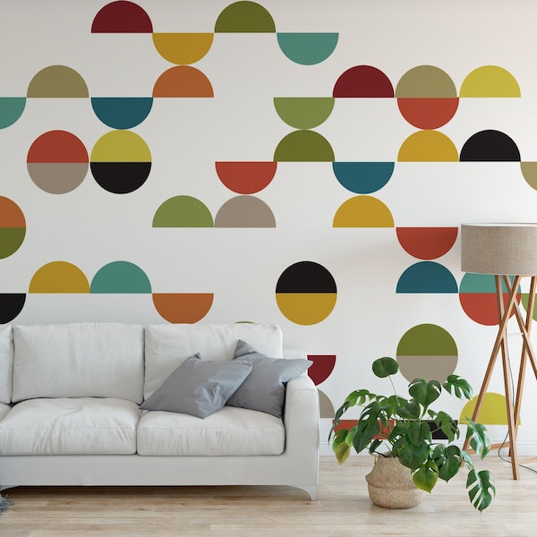 Mid Century Modern Wall Decals - Etsy