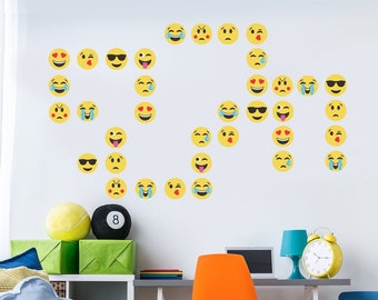 Emoji Wink large vinyl wall car decal sticker 4 sizes bedroom em16 Emoji Wink large vinyl wall car decal sticker 4 sizes bedroom em16