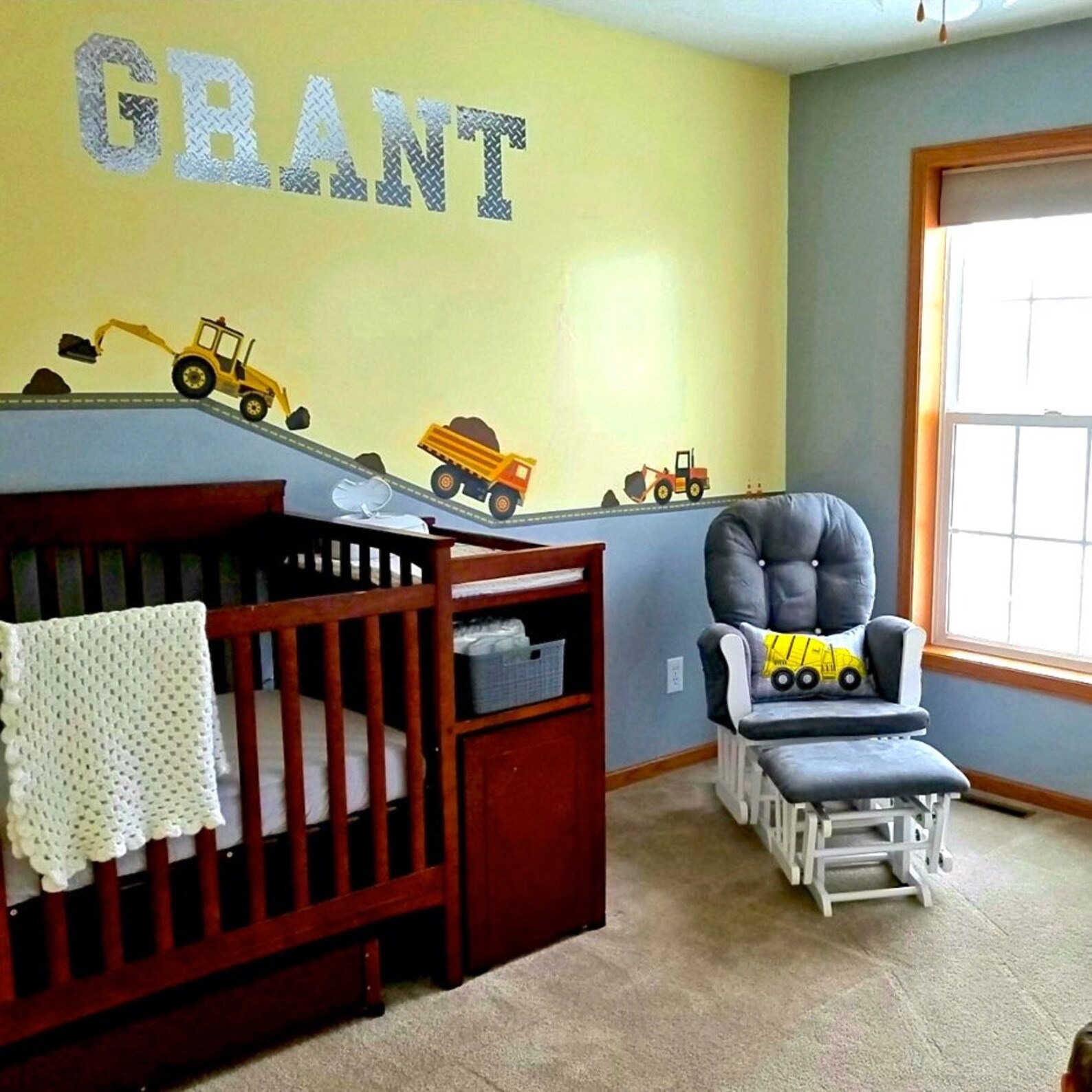 Construction Wall Decals 4 Construction Vehicle Wall Stickers Etsy