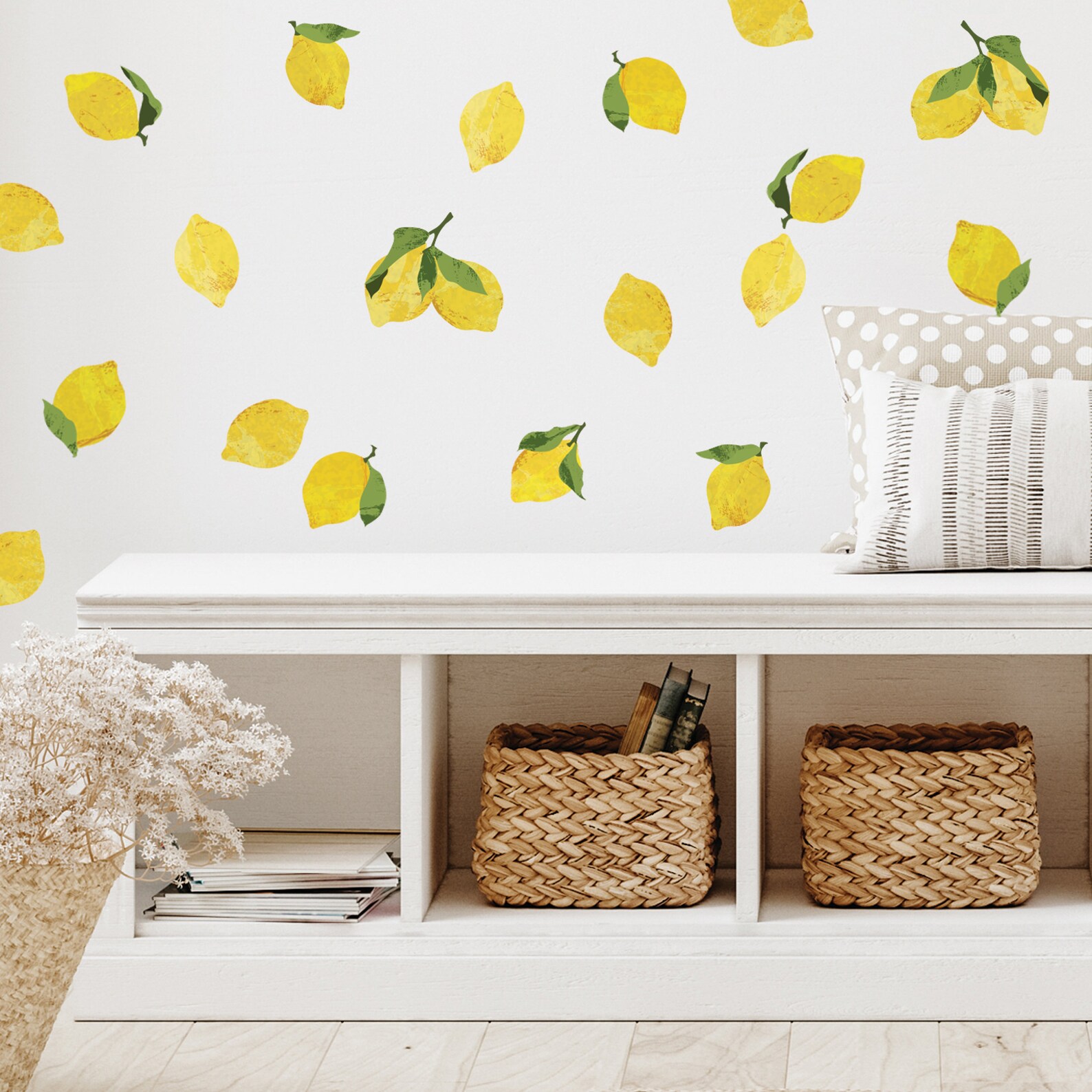 Lemon Wall Decals Citrus Wall Decals Peel and Stick Lemon Etsy