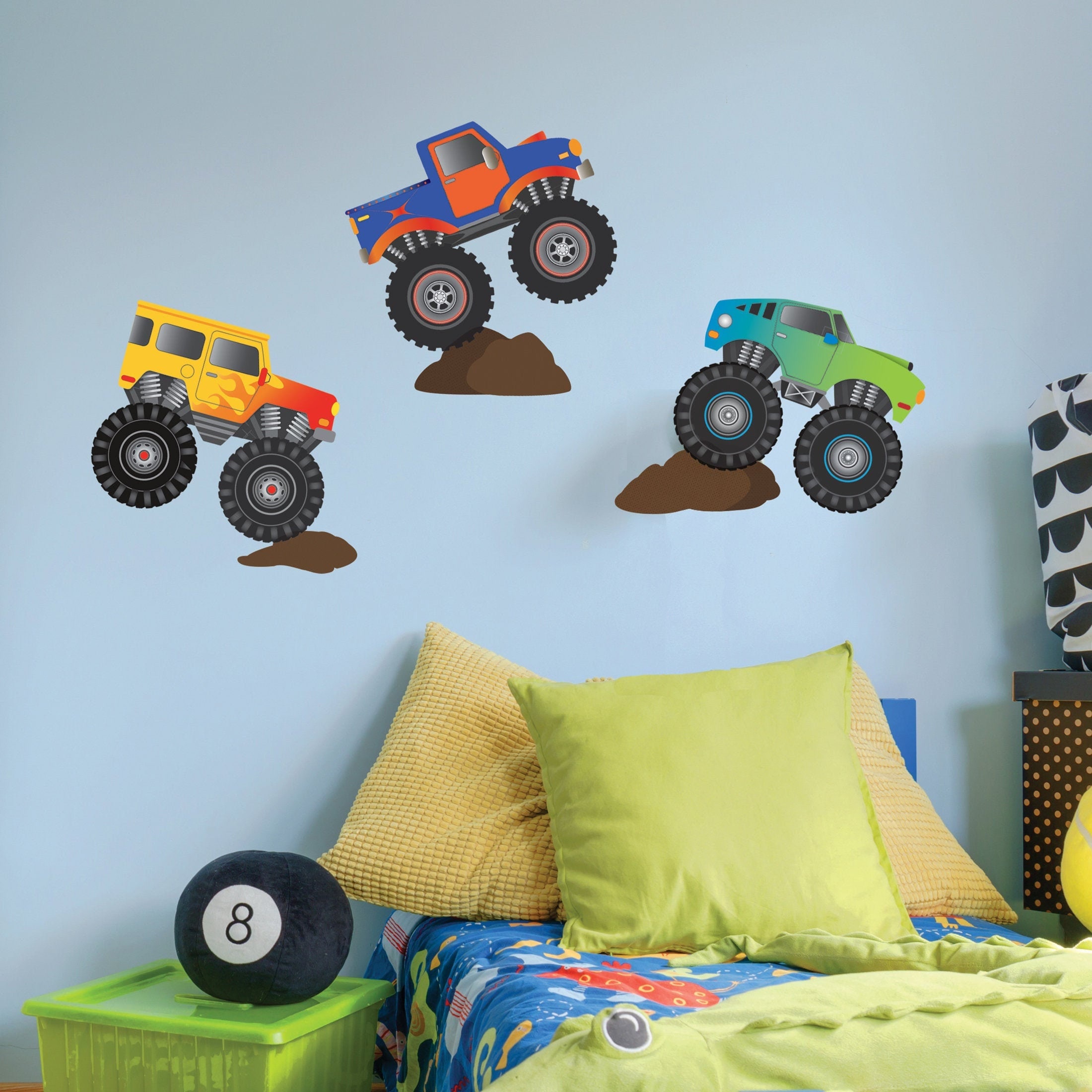 Monster Truck Wall Decals Removable Monster Truck Wall Etsy
