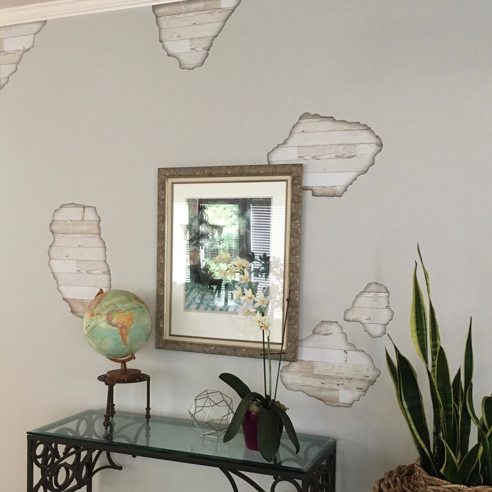 Faux Shiplap Wall Decals Weathered White Breakaway Fabric Etsy