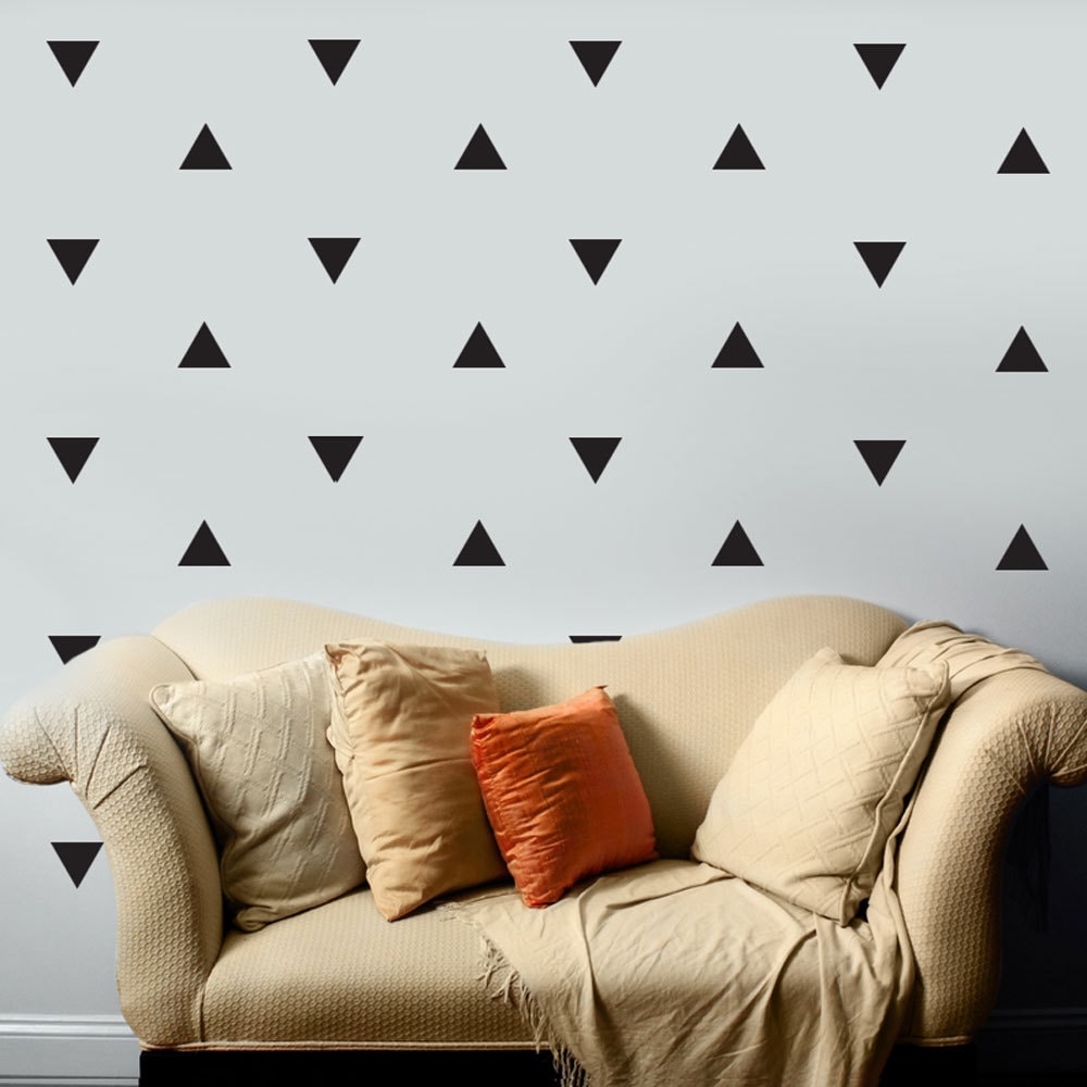 56 Triangle Wall Decals Large Vinyl Peel and Stick Decal