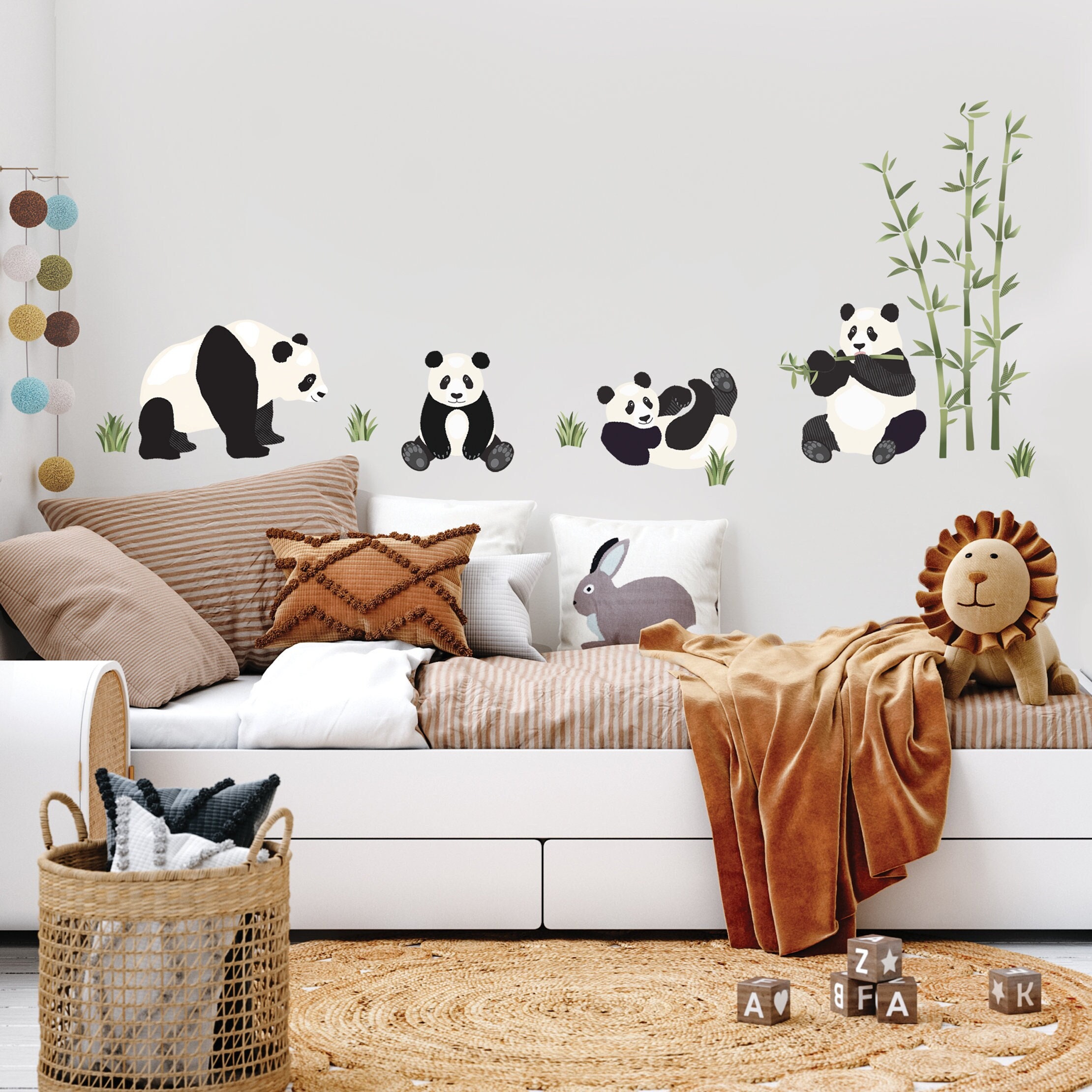 Laying Panda With Bamboo Inspired Design Bedroom Wall Art Decal Vinyl Sticker Laying Panda With Bamboo Inspired Design Bedroom Wall Art Decal Vinyl Sticker