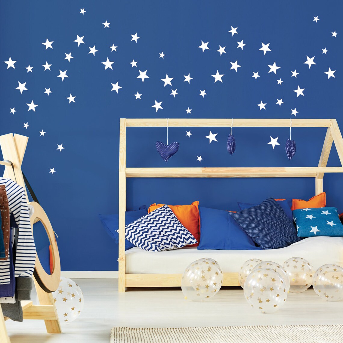 Gold Stars Wall Decals Star Decals Multi Sized 5 Point Star Etsy