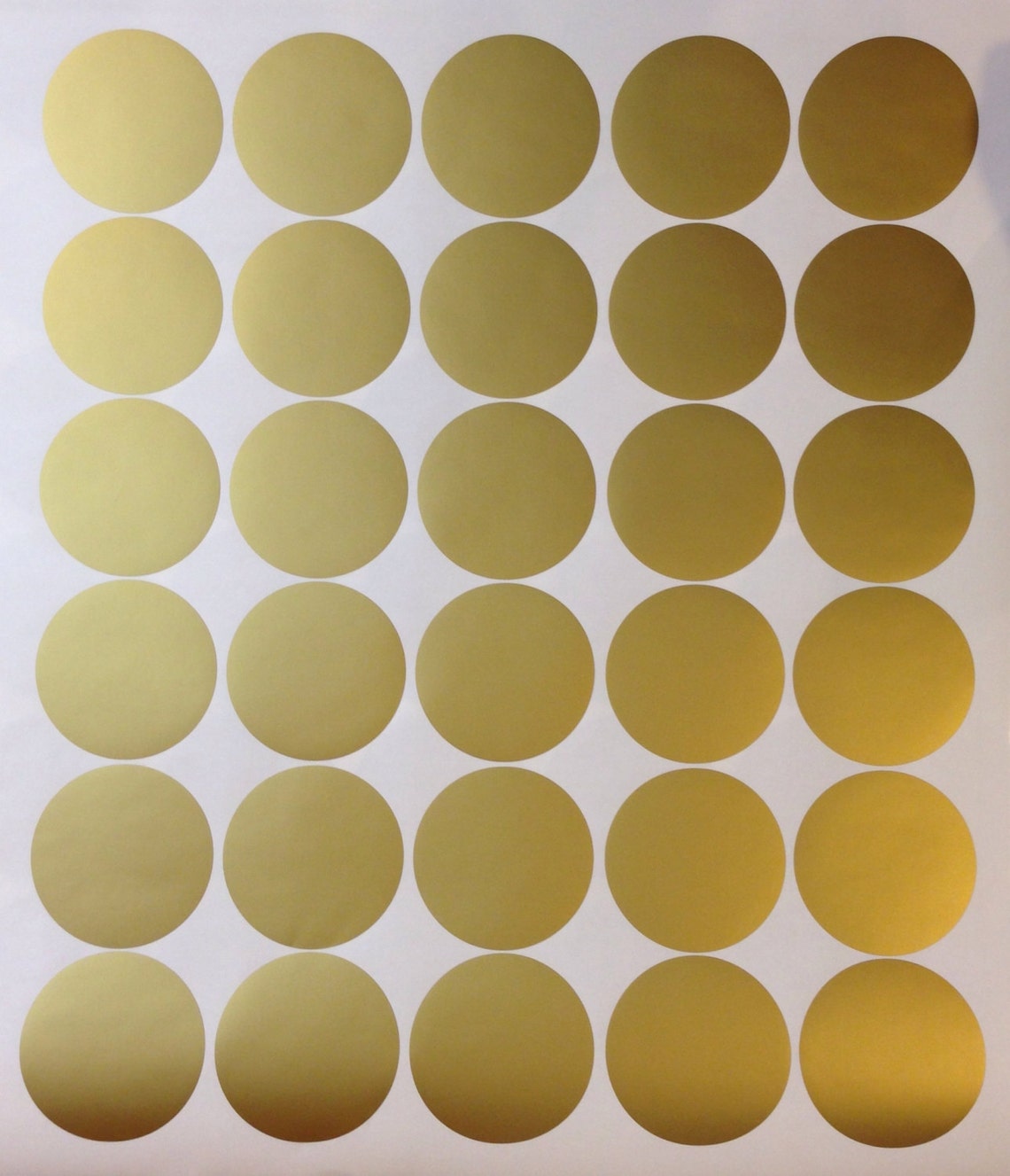 Gold Dot Wall Decals 4 Inch Metallic Gold Polka Dots Wall Etsy