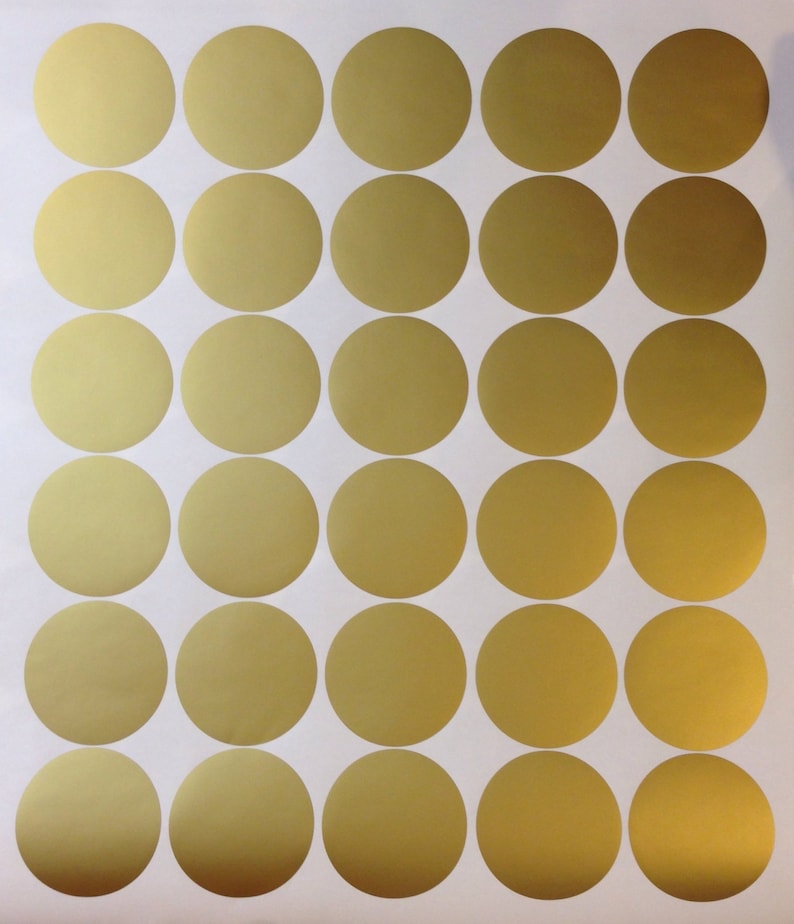 Gold Dot Wall Decals 4 Inch Metallic Gold Polka Dots Wall Etsy