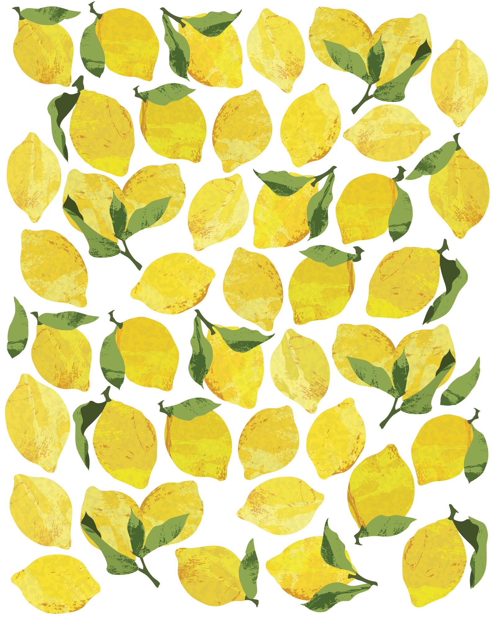 Lemon Wall Decals Citrus Wall Decals Peel and Stick Lemon Etsy