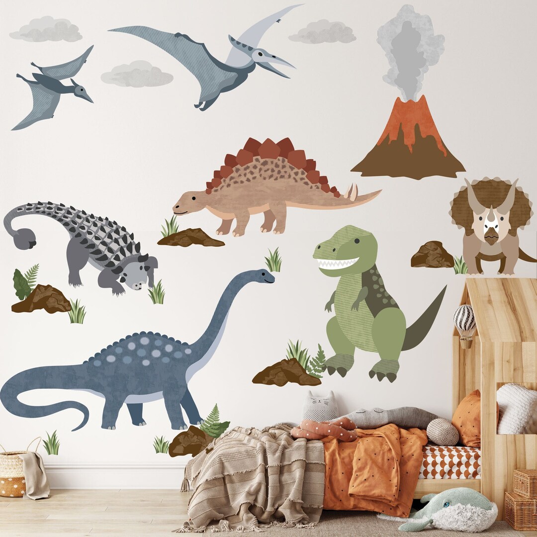 Kamio Airplane & Dinosaur Wall Art Large Stickers