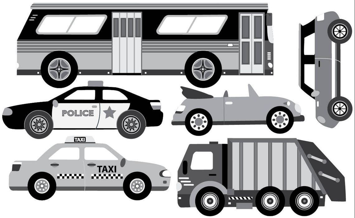 City Wall Decal Skyscraper Decals Black and White City - Etsy