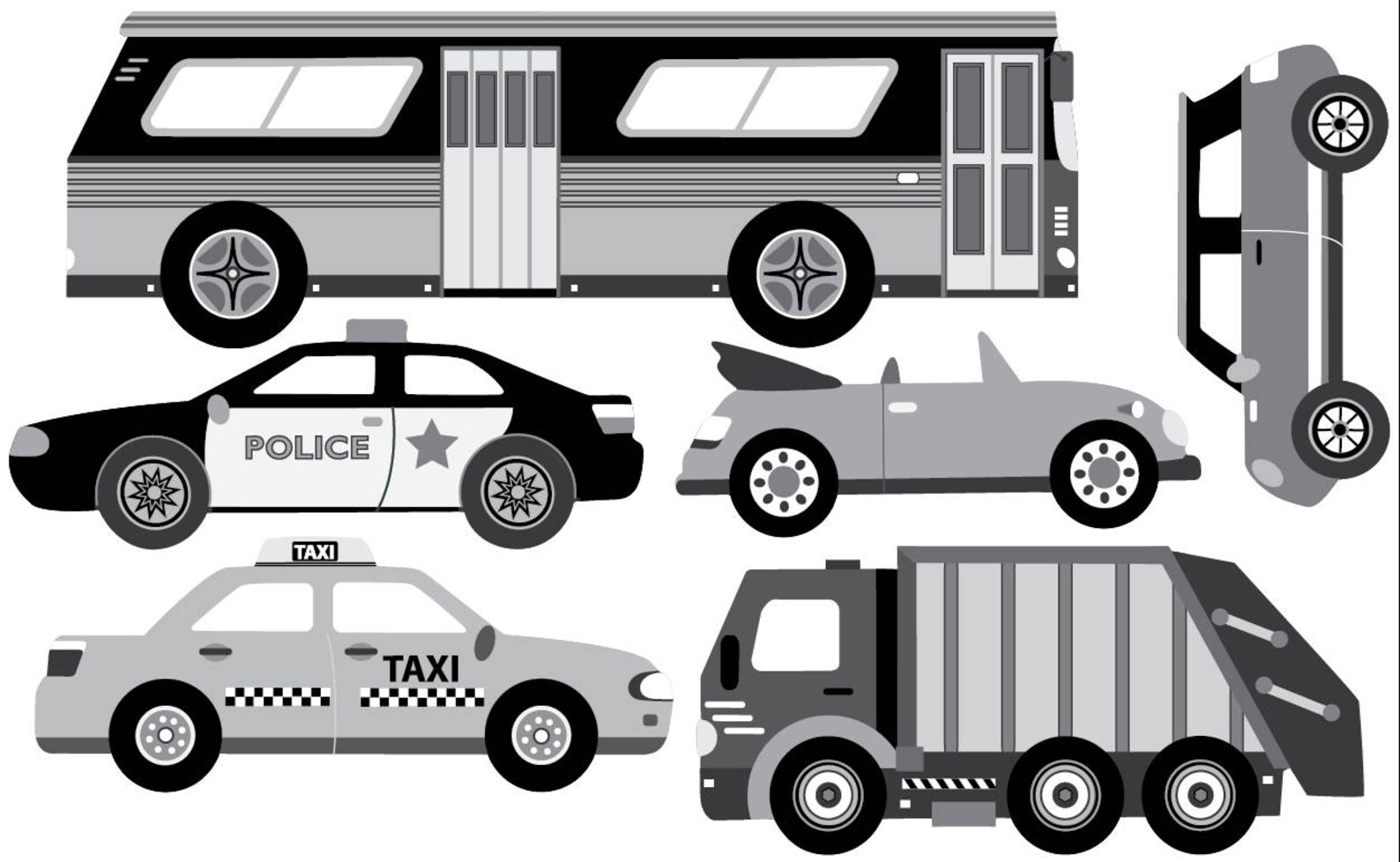 City Wall Decal Skyscraper Decals Black and White City - Etsy